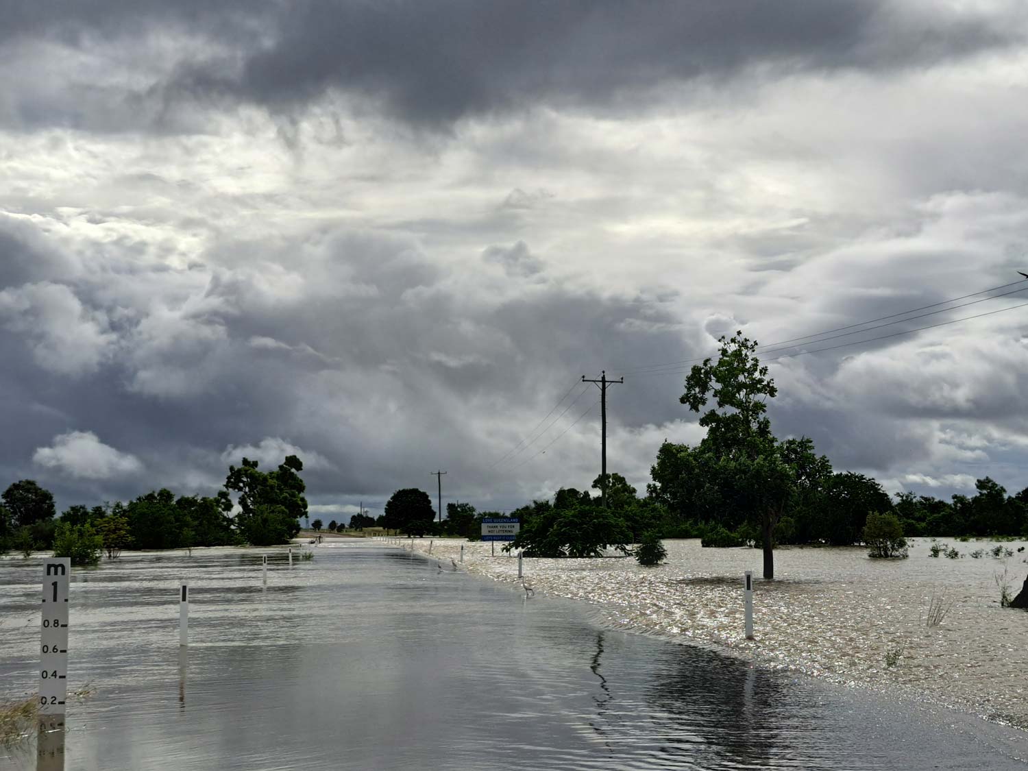 Causeway rain cloud flood